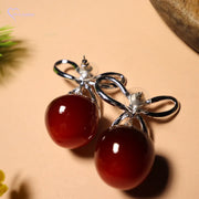 Korean Round Ball Golden Earrings